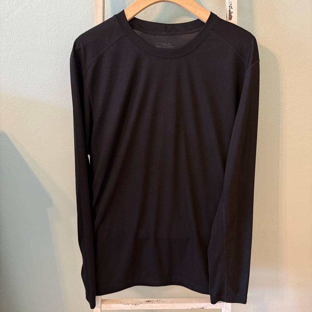 REI Men's Black Polartec Long-Sleeve Performance Shirt Size XL
